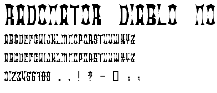 Radonator Diablo   Normal font